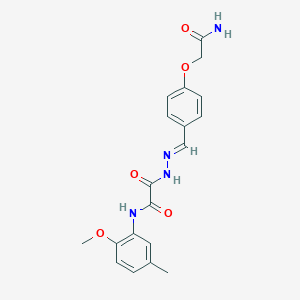 molecular formula C19H20N4O5 B299265 2-{2-[4-(2-amino-2-oxoethoxy)benzylidene]hydrazino}-N-(2-methoxy-5-methylphenyl)-2-oxoacetamide 