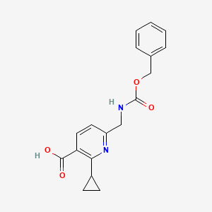 2-Cyclopropyl-6-(phenylmethoxycarbonylaminomethyl)pyridine-3-carboxylic acid