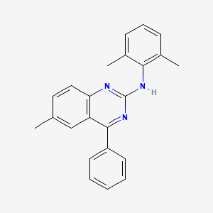 molecular formula C23H21N3 B2992662 N-(2,6-dimethylphenyl)-6-methyl-4-phenylquinazolin-2-amine CAS No. 361479-11-0