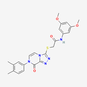 molecular formula C23H23N5O4S B2992665 N-(3,5-dimethoxyphenyl)-2-[[7-(3,4-dimethylphenyl)-8-oxo-[1,2,4]triazolo[4,3-a]pyrazin-3-yl]sulfanyl]acetamide CAS No. 1223808-81-8