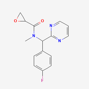 N-[(4-Fluorophenyl)-pyrimidin-2-ylmethyl]-N-methyloxirane-2-carboxamide