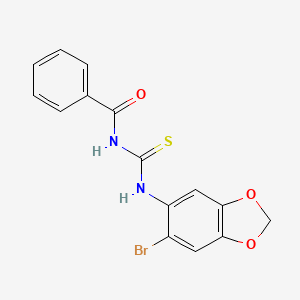 N-((6-bromobenzo[d][1,3]dioxol-5-yl)carbamothioyl)benzamide