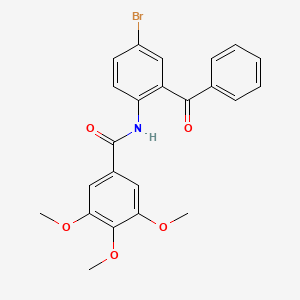 molecular formula C23H20BrNO5 B2992703 N-(2-苯甲酰-4-溴苯基)-3,4,5-三甲氧基苯甲酰胺 CAS No. 52905-43-8