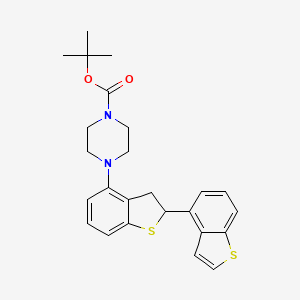Tert-butyl 4-[2-(1-benzothiophen-4-yl)-2,3-dihydro-1-benzothiophen-4-yl]piperazine-1-carboxylate