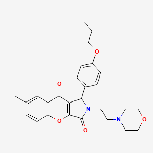 7-Methyl-2-(2-morpholinoethyl)-1-(4-propoxyphenyl)-1,2-dihydrochromeno[2,3-c]pyrrole-3,9-dione
