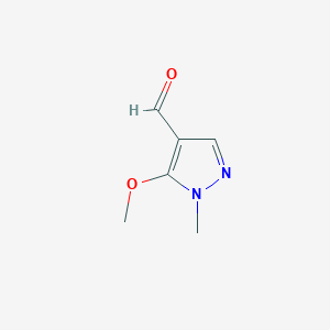 molecular formula C6H8N2O2 B2992716 5-methoxy-1-methyl-1H-pyrazole-4-carbaldehyde CAS No. 1365939-28-1