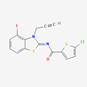 molecular formula C15H8ClFN2OS2 B2992758 (Z)-5-chloro-N-(4-fluoro-3-(prop-2-yn-1-yl)benzo[d]thiazol-2(3H)-ylidene)thiophene-2-carboxamide CAS No. 865248-91-5