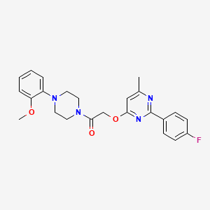 molecular formula C24H25FN4O3 B2992761 N-(4-fluorobenzyl)-3-methyl-1-(3-methylbutanoyl)piperidine-3-carboxamide CAS No. 1189509-46-3