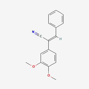 molecular formula C17H15NO2 B2992764 (Z)-3-Phenyl-2-(3,4-dimethoxyphenyl)acrylonitrile CAS No. 2958-55-6