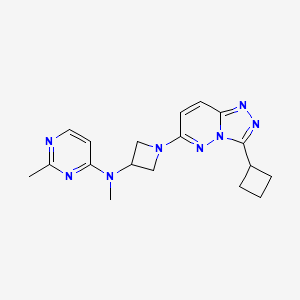 molecular formula C18H22N8 B2992773 N-(1-{3-cyclobutyl-[1,2,4]triazolo[4,3-b]pyridazin-6-yl}azetidin-3-yl)-N,2-dimethylpyrimidin-4-amine CAS No. 2201505-48-6
