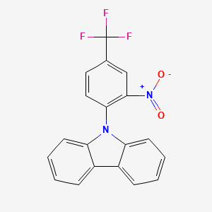 molecular formula C19H11F3N2O2 B2992790 9-[2-nitro-4-(trifluoromethyl)phenyl]-9H-carbazole CAS No. 339016-24-9