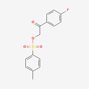 molecular formula C15H13FO4S B2992808 2-(4-Fluorophenyl)-2-oxoethyl 4-methylbenzenesulfonate CAS No. 357952-79-5