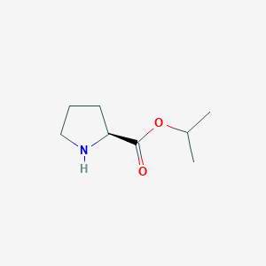 molecular formula C8H15NO2 B2992813 propan-2-yl (2S)-pyrrolidine-2-carboxylate CAS No. 61114-37-2