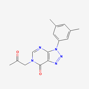 molecular formula C15H15N5O2 B2992818 3-(3,5-Dimethylphenyl)-6-(2-oxopropyl)triazolo[4,5-d]pyrimidin-7-one CAS No. 893925-40-1
