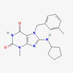 8-(cyclopentylamino)-3-methyl-7-(3-methylbenzyl)-1H-purine-2,6(3H,7H)-dione