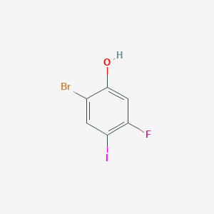 molecular formula C6H3BrFIO B2992842 2-Bromo-5-fluoro-4-iodophenol CAS No. 1564796-94-6