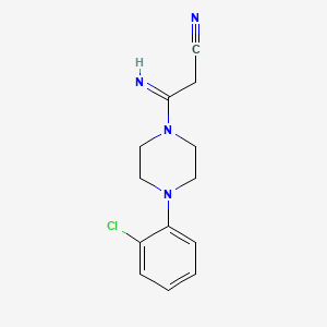 molecular formula C13H15ClN4 B2992849 3-[4-(2-Chlorophenyl)piperazino]-3-iminopropanenitrile CAS No. 344276-15-9