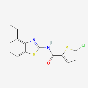 molecular formula C14H11ClN2OS2 B2992861 5-chloro-N-(4-ethylbenzo[d]thiazol-2-yl)thiophene-2-carboxamide CAS No. 892857-25-9