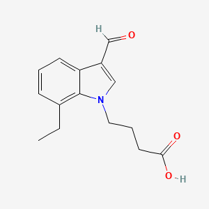 molecular formula C15H17NO3 B2992862 4-(7-乙基-3-甲酰-1H-吲哚-1-基)丁酸 CAS No. 928712-52-1