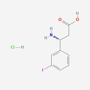 molecular formula C9H11ClINO2 B2992865 (R)-3-Amino-3-(3-iodophenyl)propanoic acid hydrochloride CAS No. 2173638-17-8