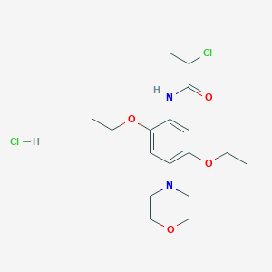 molecular formula C17H26Cl2N2O4 B2992870 2-氯-N-[2,5-二乙氧基-4-(吗啉-4-基)苯基]丙酰胺盐酸盐 CAS No. 1172248-02-0