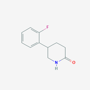 molecular formula C11H12FNO B2992871 5-(2-Fluorophenyl)-2-piperidone CAS No. 80942-15-0