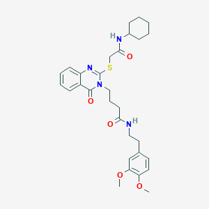 4-(2-((2-(cyclohexylamino)-2-oxoethyl)thio)-4-oxoquinazolin-3(4H)-yl)-N-(3,4-dimethoxyphenethyl)butanamide