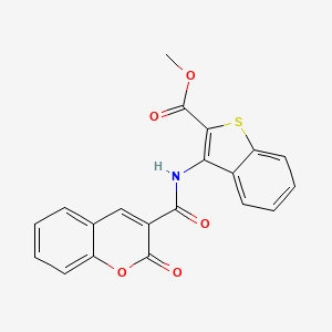 molecular formula C20H13NO5S B2992875 Methyl 3-[(2-oxochromene-3-carbonyl)amino]-1-benzothiophene-2-carboxylate CAS No. 477490-50-9