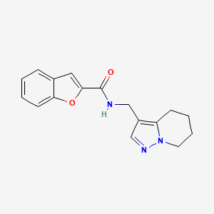 molecular formula C17H17N3O2 B2992882 N-((4,5,6,7-四氢吡唑并[1,5-a]吡啶-3-基)甲基)苯并呋喃-2-甲酰胺 CAS No. 2034245-92-4