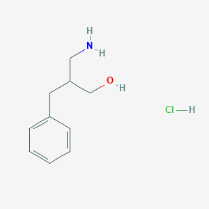 molecular formula C10H16ClNO B2992885 3-Amino-2-benzylpropan-1-ol hydrochloride CAS No. 1956309-47-9