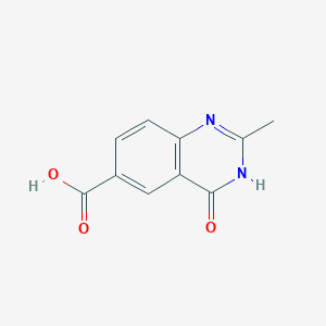 molecular formula C10H8N2O3 B2992886 2-methyl-4-oxo-3H-quinazoline-6-carboxylic acid CAS No. 857759-75-2