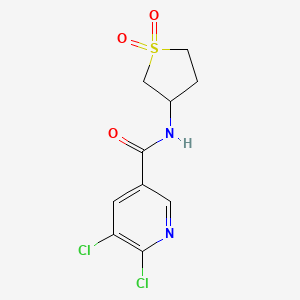 molecular formula C10H10Cl2N2O3S B2992897 5,6-dichloro-N-(1,1-dioxo-1lambda6-thiolan-3-yl)pyridine-3-carboxamide CAS No. 1036497-06-9