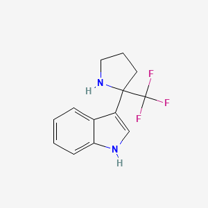 molecular formula C13H13F3N2 B2992900 3-[2-(trifluoromethyl)pyrrolidin-2-yl]-1H-indole CAS No. 1774374-53-6