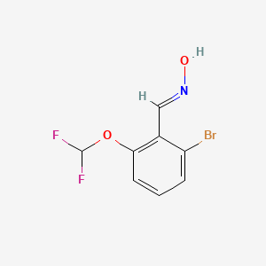 molecular formula C8H6BrF2NO2 B2992923 2-Bromo-6-(difluoromethoxy)benzaldehyde oxime CAS No. 2174011-34-6