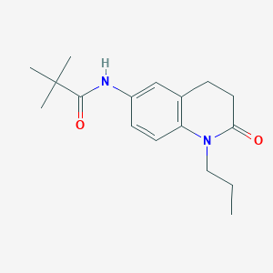molecular formula C17H24N2O2 B2992936 2,2-dimethyl-N~1~-(2-oxo-1-propyl-1,2,3,4-tetrahydro-6-quinolinyl)propanamide CAS No. 941990-93-8