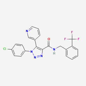 molecular formula C22H15ClF3N5O B2992954 N-(2-methylphenyl)-2-(5H-pyrimido[5,4-b]indol-4-ylthio)acetamide CAS No. 1207048-89-2