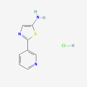 molecular formula C8H8ClN3S B2992960 2-(3-Pyridinyl)-1,3-thiazol-5-amine hydrochloride CAS No. 1159821-51-8; 1269054-63-8