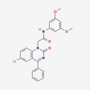 molecular formula C24H20ClN3O4 B2992964 2-(6-chloro-2-oxo-4-phenylquinazolin-1(2H)-yl)-N-(3,5-dimethoxyphenyl)acetamide CAS No. 932321-23-8