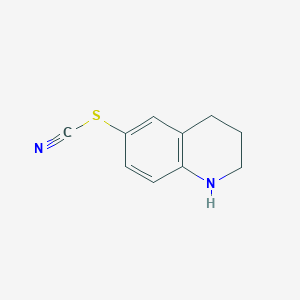 molecular formula C10H10N2S B2992977 Thiocyanic acid, 1,2,3,4-tetrahydro-6-quinolinyl ester CAS No. 1428974-63-3