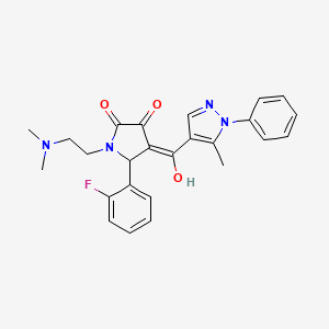 1-(2-(dimethylamino)ethyl)-5-(2-fluorophenyl)-3-hydroxy-4-(5-methyl-1-phenyl-1H-pyrazole-4-carbonyl)-1H-pyrrol-2(5H)-one
