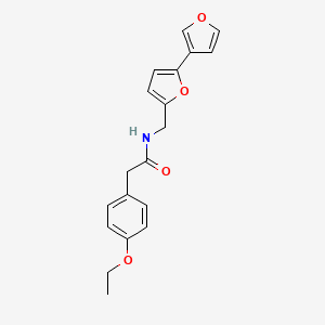 molecular formula C19H19NO4 B2993001 N-([2,3'-bifuran]-5-ylmethyl)-2-(4-ethoxyphenyl)acetamide CAS No. 2034441-91-1