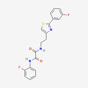 molecular formula C19H15F2N3O2S B2993005 N1-(2-fluorophenyl)-N2-(2-(2-(3-fluorophenyl)thiazol-4-yl)ethyl)oxalamide CAS No. 895783-95-6