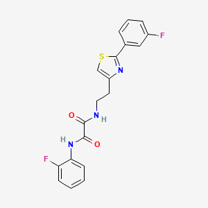 molecular formula C19H15F2N3O2S B2993005 N1-(2-氟苯基)-N2-(2-(2-(3-氟苯基)噻唑-4-基)乙基)草酰胺 CAS No. 895783-95-6