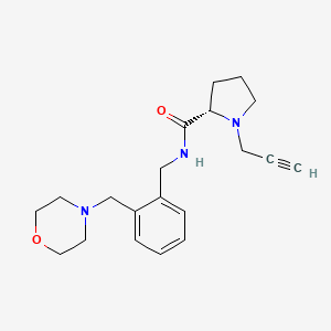 molecular formula C20H27N3O2 B2993008 (2S)-N-({2-[(morpholin-4-yl)methyl]phenyl}methyl)-1-(prop-2-yn-1-yl)pyrrolidine-2-carboxamide CAS No. 1311774-51-2