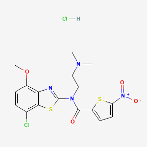 N-(7-chloro-4-methoxybenzo[d]thiazol-2-yl)-N-(2-(dimethylamino)ethyl)-5-nitrothiophene-2-carboxamide hydrochloride
