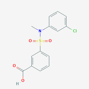 3-[(3-Chlorophenyl)(methyl)sulfamoyl]benzoic acid