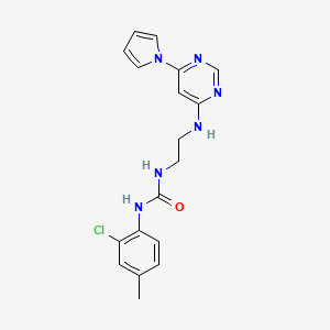 1-(2-((6-(1H-pyrrol-1-yl)pyrimidin-4-yl)amino)ethyl)-3-(2-chloro-4-methylphenyl)urea