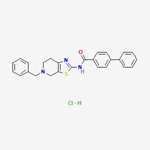 N-(5-benzyl-4,5,6,7-tetrahydrothiazolo[5,4-c]pyridin-2-yl)-[1,1'-biphenyl]-4-carboxamide hydrochloride