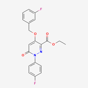 Ethyl 1-(4-fluorophenyl)-4-[(3-fluorophenyl)methoxy]-6-oxopyridazine-3-carboxylate