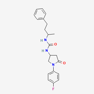 1-(1-(4-Fluorophenyl)-5-oxopyrrolidin-3-yl)-3-(4-phenylbutan-2-yl)urea